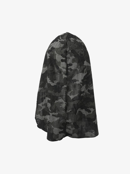 Distressed Denim Scarf with Unique Frayed Edges