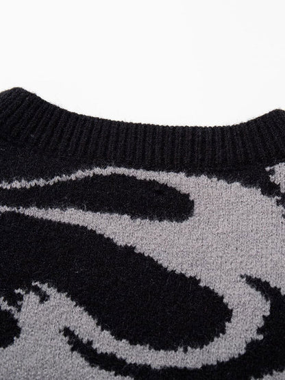 Stylish Contrast Panel Zip-Up Sweater for Casual and Sporty Looks