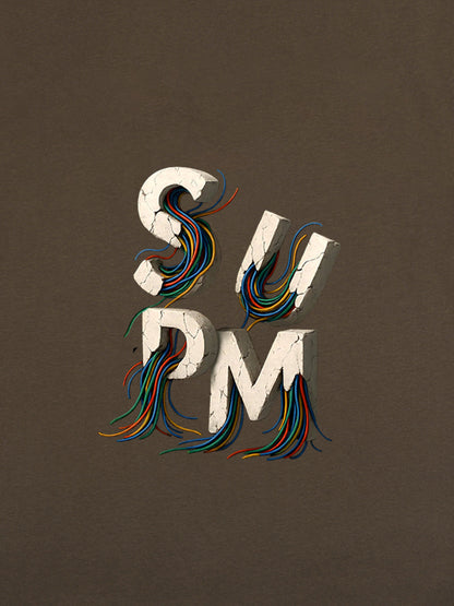 supm cable graphic T-shirt