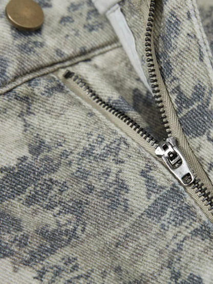 Plaid Jacket with Zipper Detail and Keychain Accessory