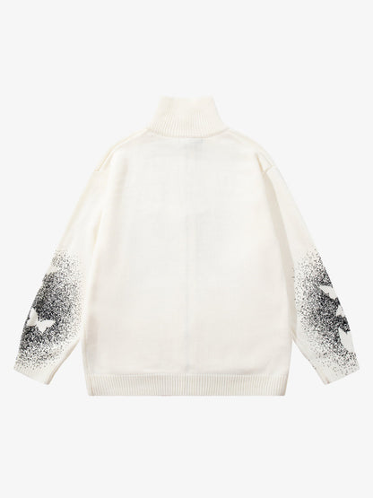 Cozy Pink Patterned Sweater for Women - Perfect for Casual and Festive Occasions