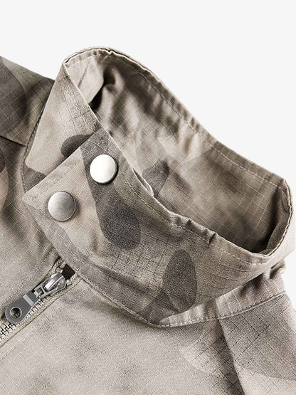 Camouflage Print Utility Jacket for Men - Stylish and Functional Design