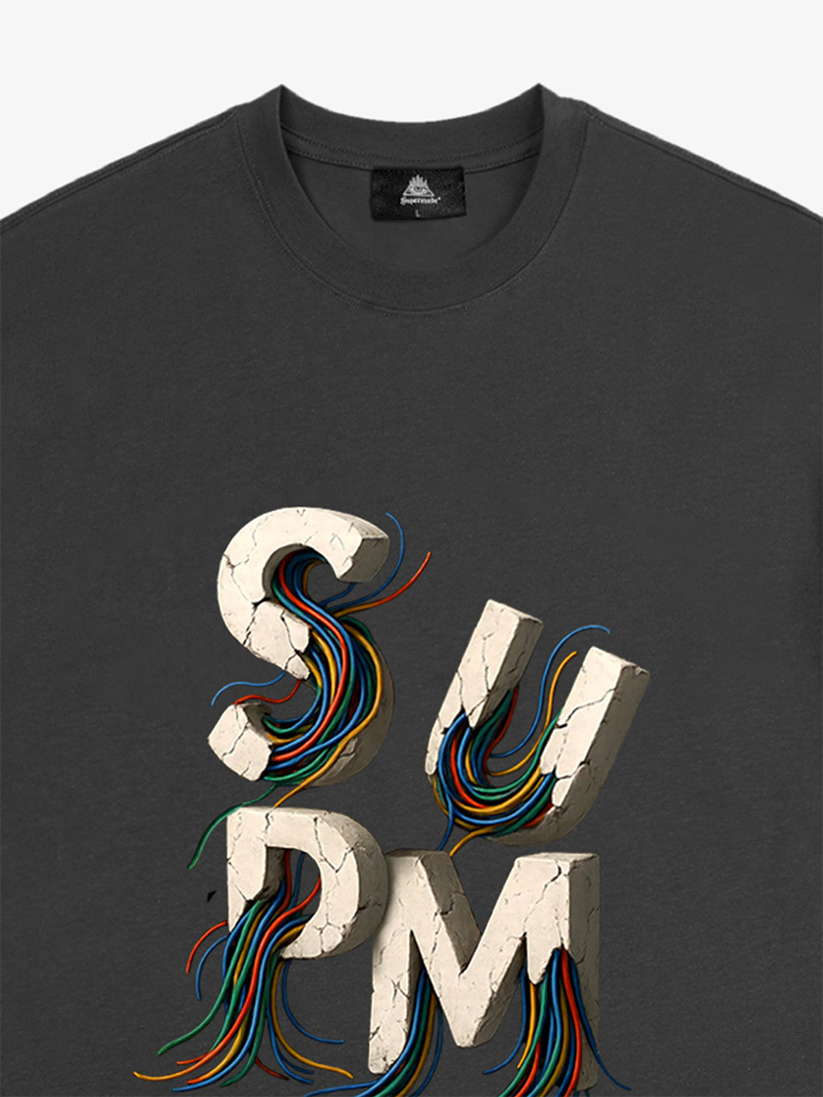 supm cable graphic T-shirt