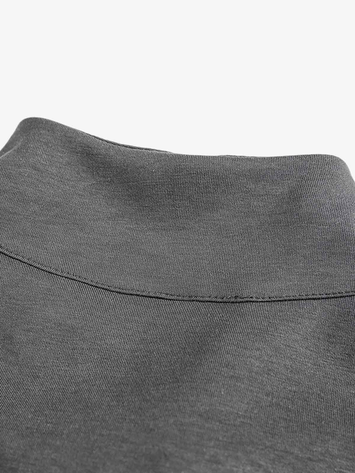 Faux Two-Piece Layered Half-Zip Pullover Long Sleeve T-Shirt