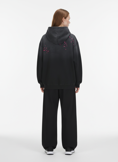 Street Dark Wasteland Distressed Washed Dirty-Dye Hoodie