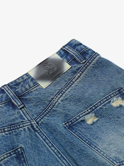 High-Waisted Wide-Leg Cargo Pants with Unique Pocket Design