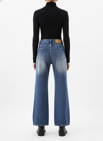 Denim Ripped Washed Distressed Jeans - 2503