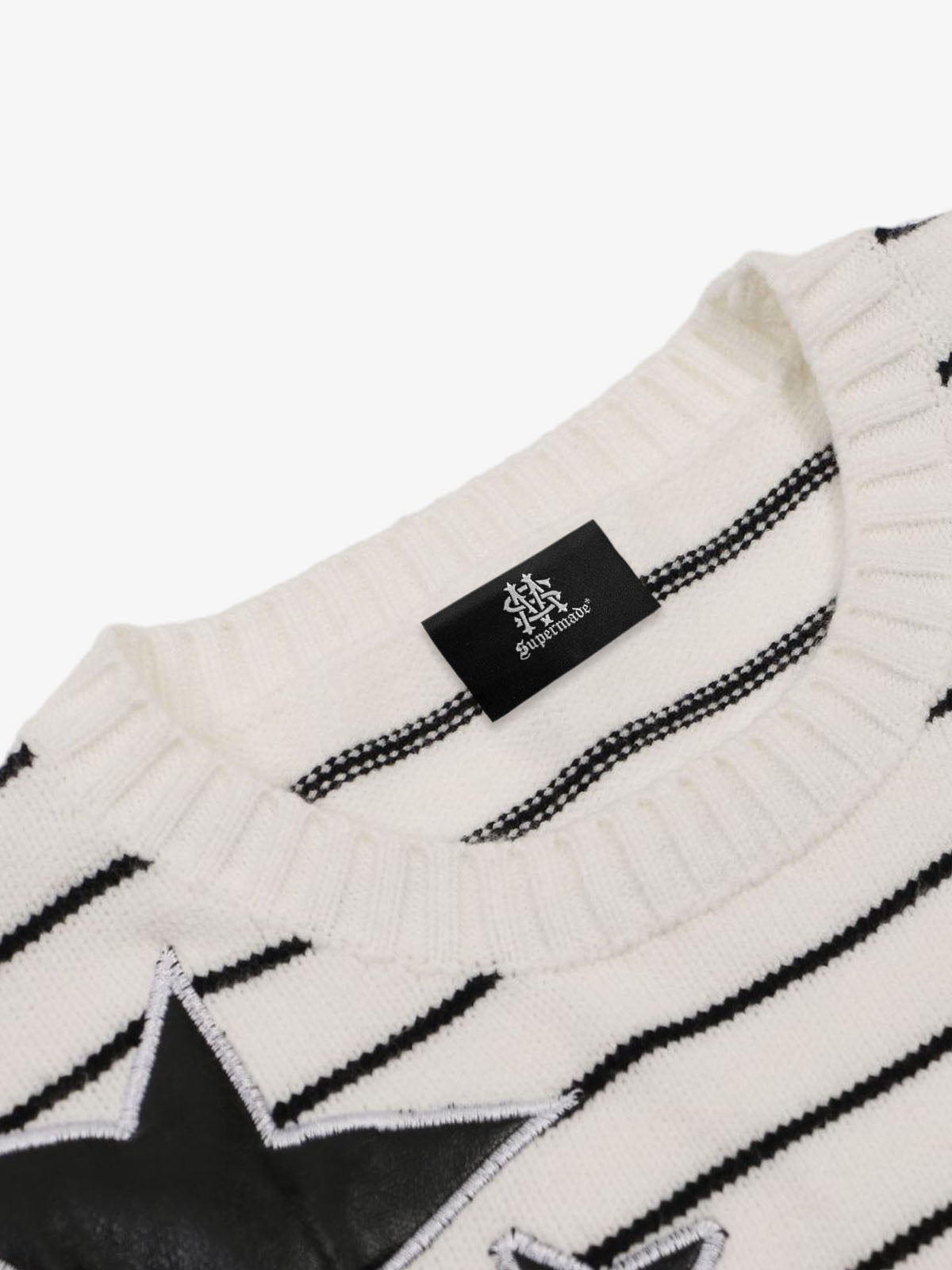 Striped Star-Embellished Sweater for Casual Elegance