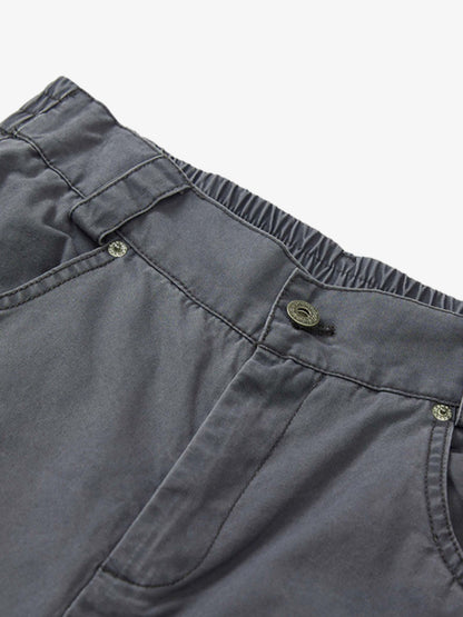 Vintage Distressed Pleated Barrel Pants