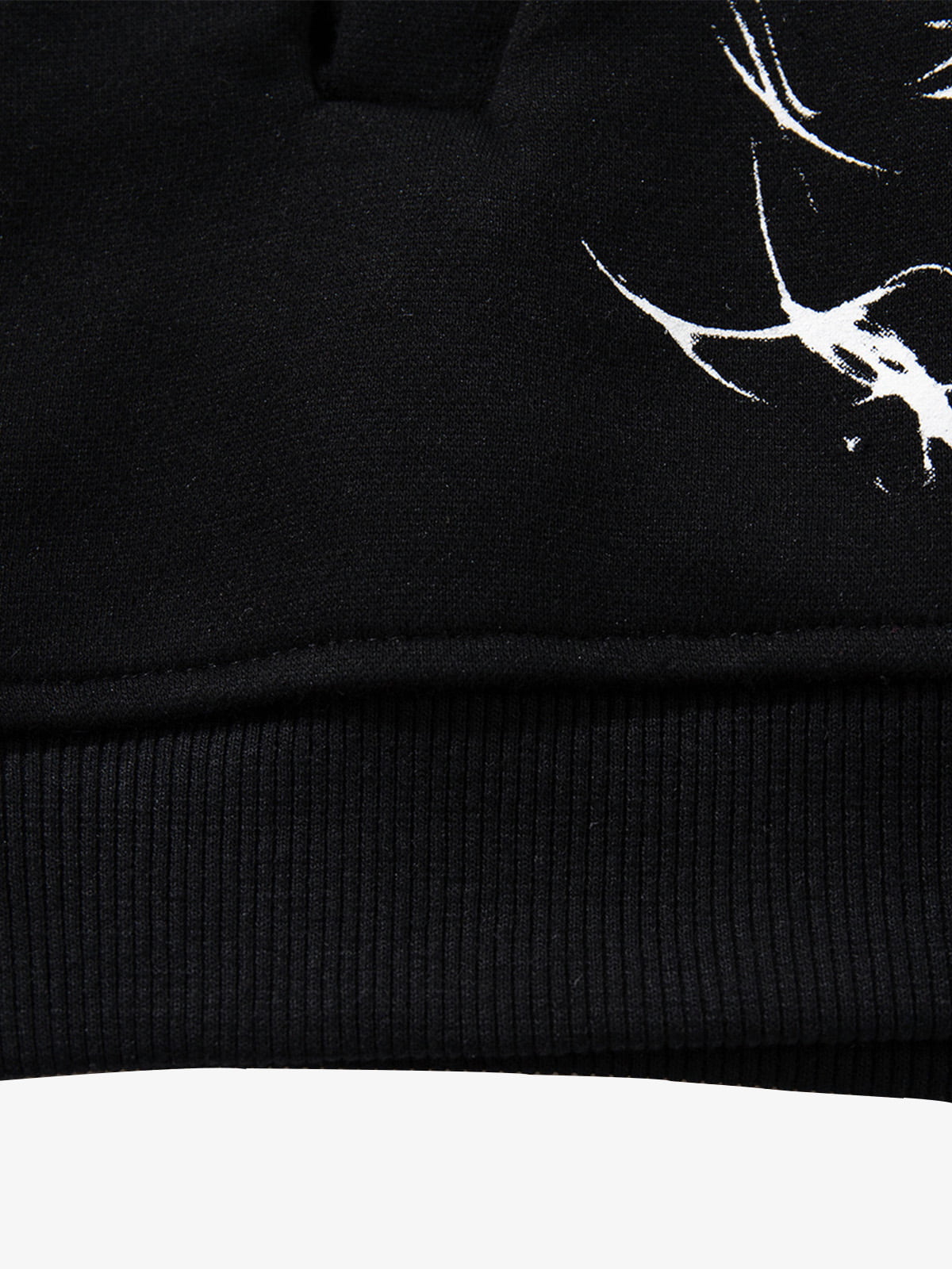 Street Washed Distressed Dark Skeletons Print Hoodie