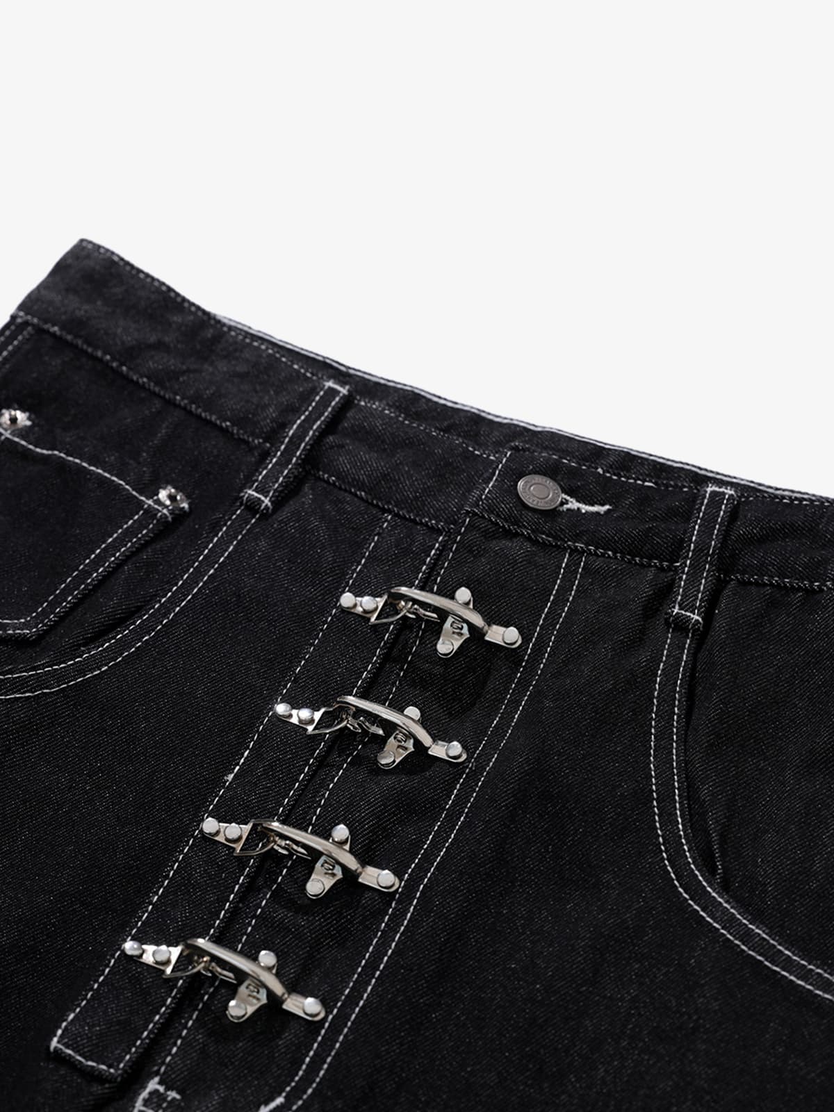 High-Waisted Wide-Leg Cargo Pants with Unique Pocket Design