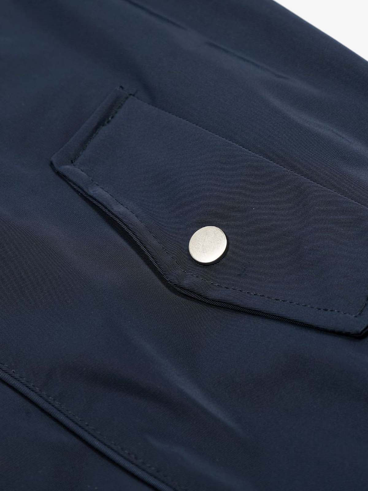 Classic Bomber Jacket with Plaid Collar Detail for Men