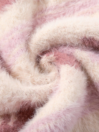 Cozy Pink Patterned Sweater for Women - Perfect for Fall and Winter Outfits