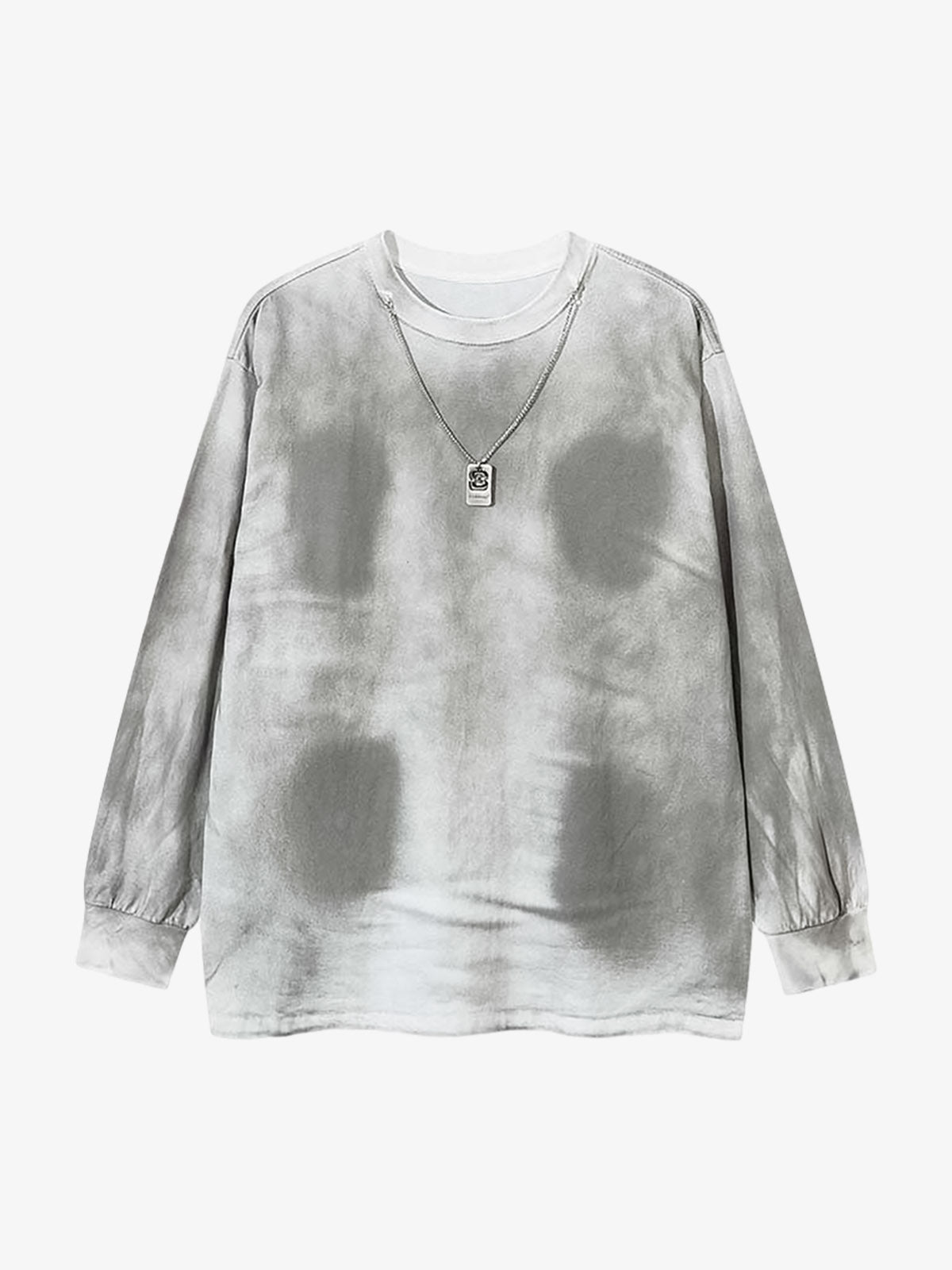 Inkjet Dirty Necklace Long-sleeved T-shirt