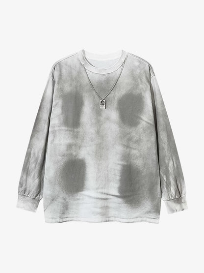 Inkjet Dirty Necklace Long-sleeved T-shirt