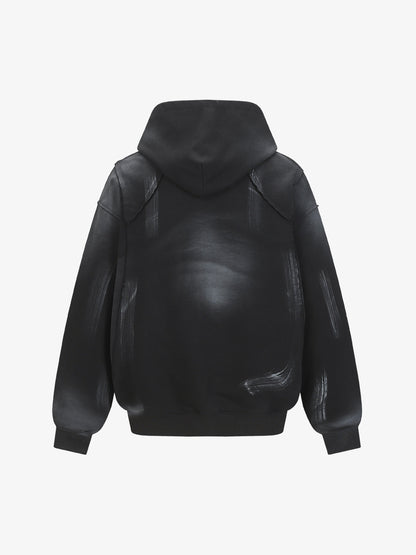 Trendy Tie-Dye Hoodie with Unique Distressed Design for Casual Wear