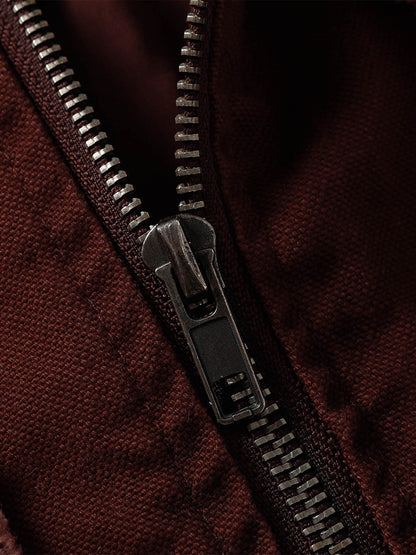 Thesupermade Washed Distressed Fur Hooded Jacket