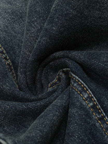 Vintage Washed Vibe Scimitar Wide-Leg Jeans