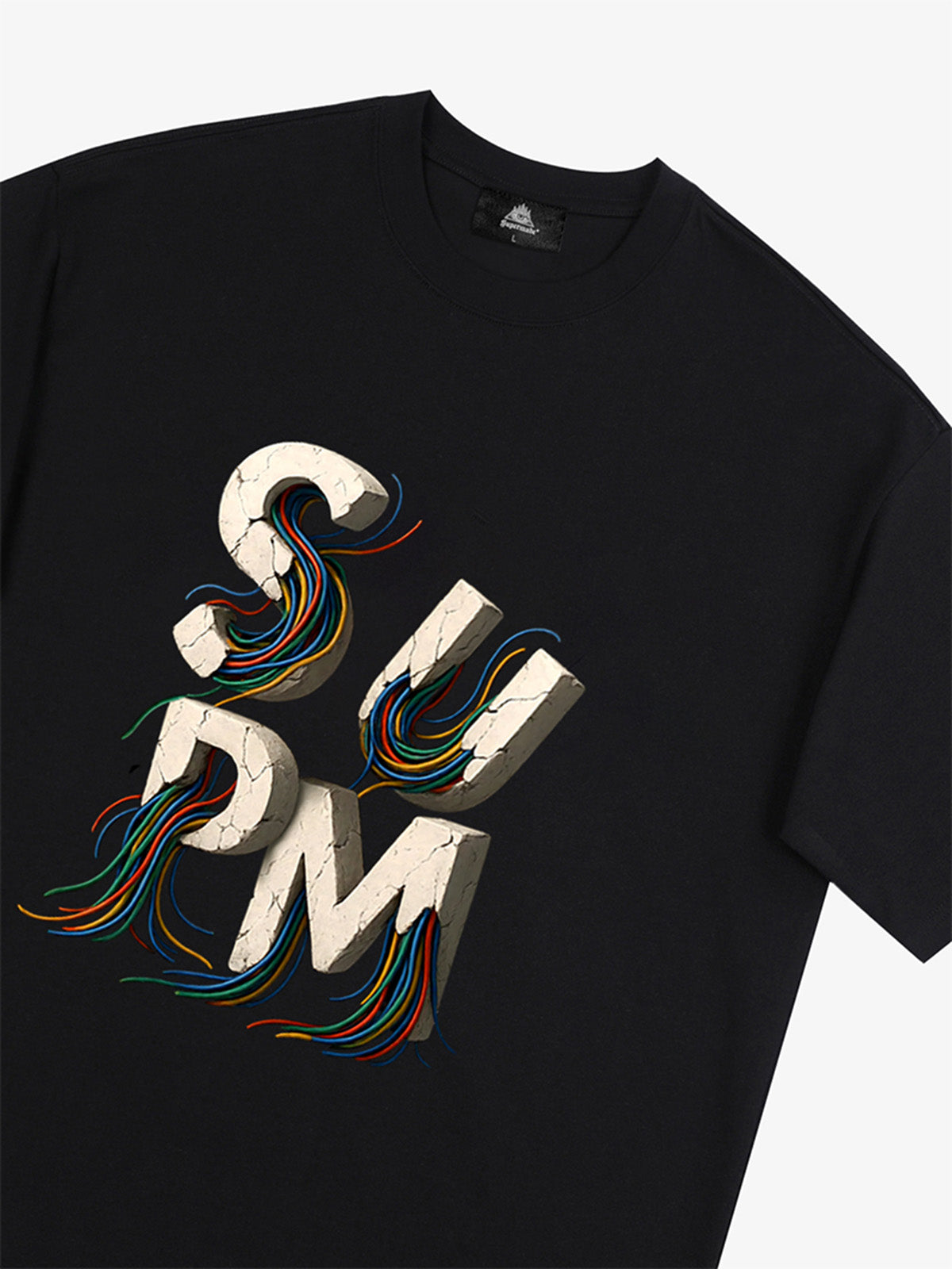supm cable graphic T-shirt