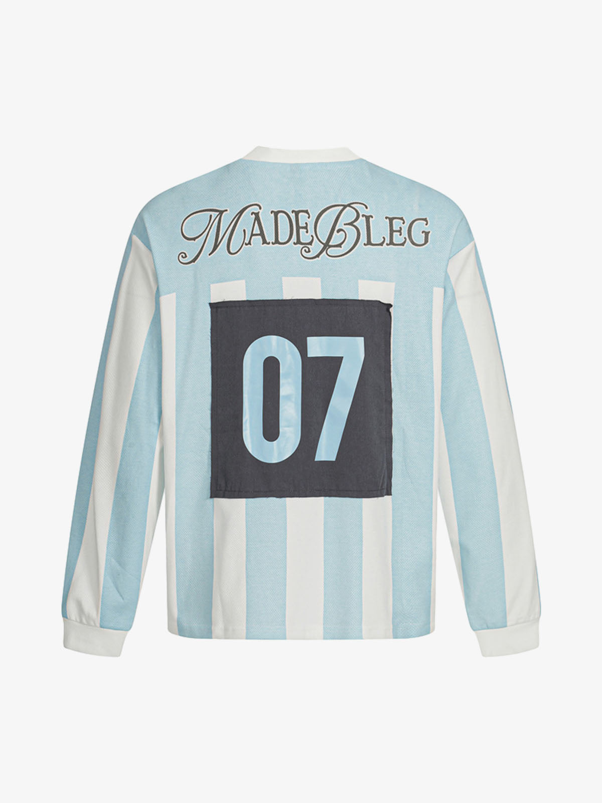 Striped Long Sleeve Jersey with Bold Number Design for Sports Enthusiasts