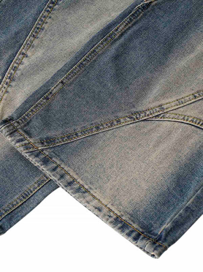 Thesupermade Washed Distressed Baggy Jeans - 2233