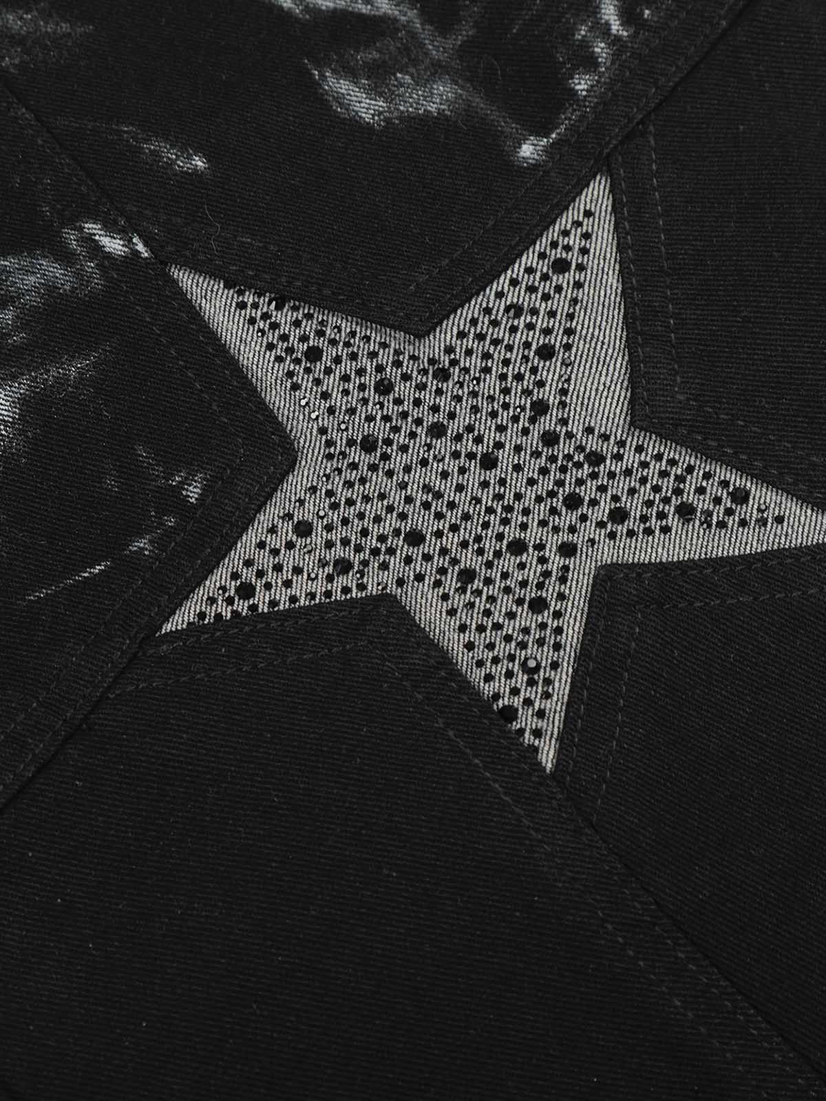 Street Star Painted Barrel Jeans
