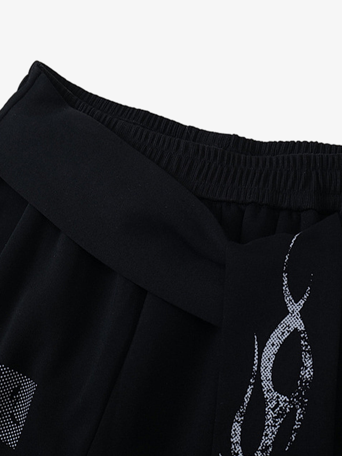 Thesupermade Dark Street Letter Flame Casual Sweatpants