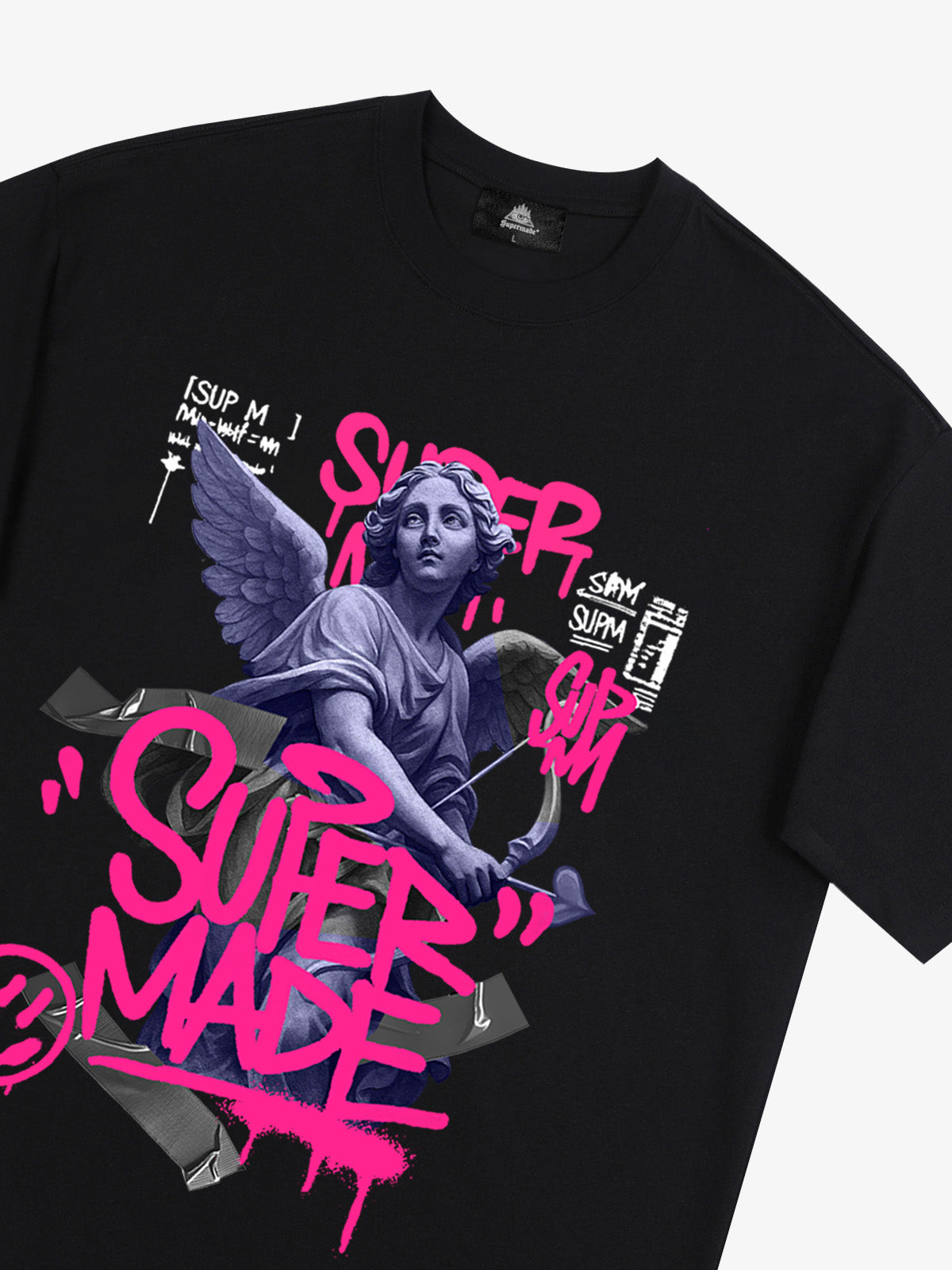 Street Lucky Angel graphic design T-shirt