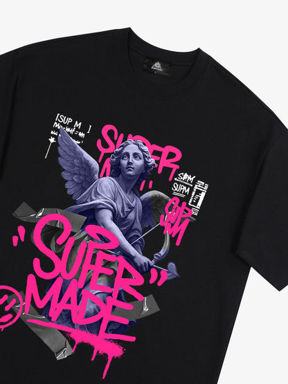 Street Lucky Angel graphic design T-shirt