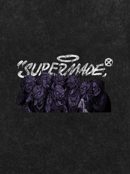 Thesupermade Dark Devil Maniac's Gothic Graffiti T-shirt