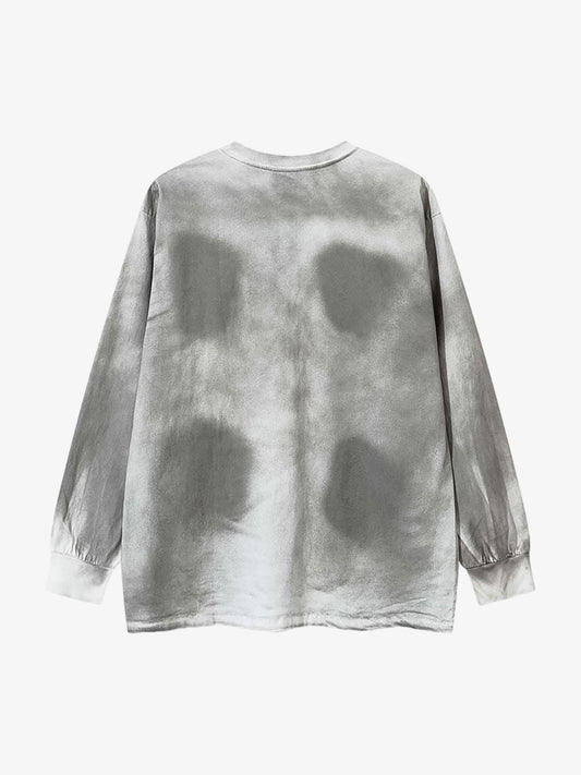 Inkjet Dirty Necklace Long-sleeved T-shirt