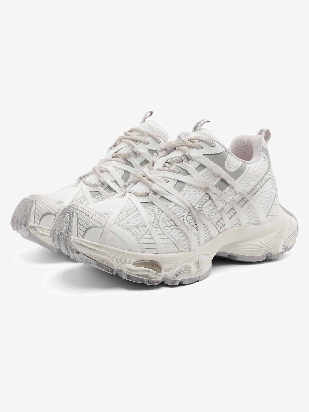 Breathable Mesh Lace-up Dirty Chunky Sneakers