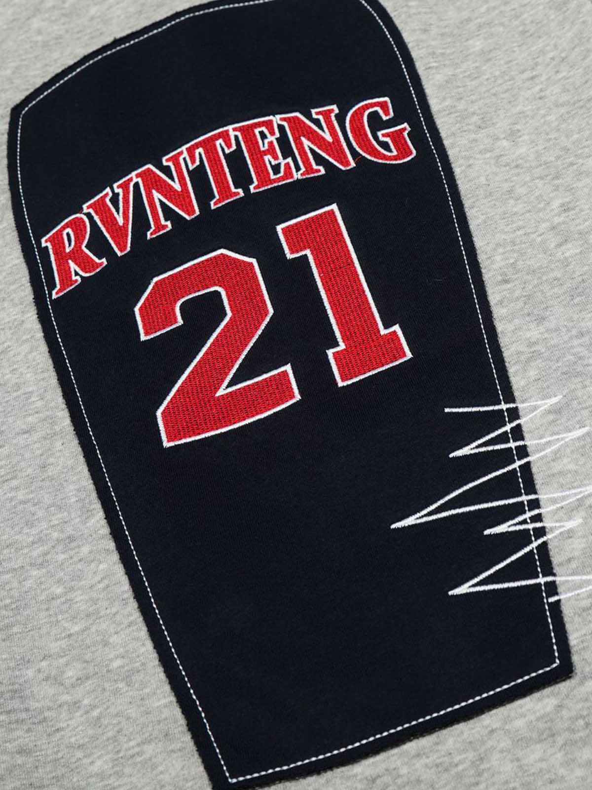 Stylish Wide-Leg Sweatpants with Patriotic Heart and Number Patch Design