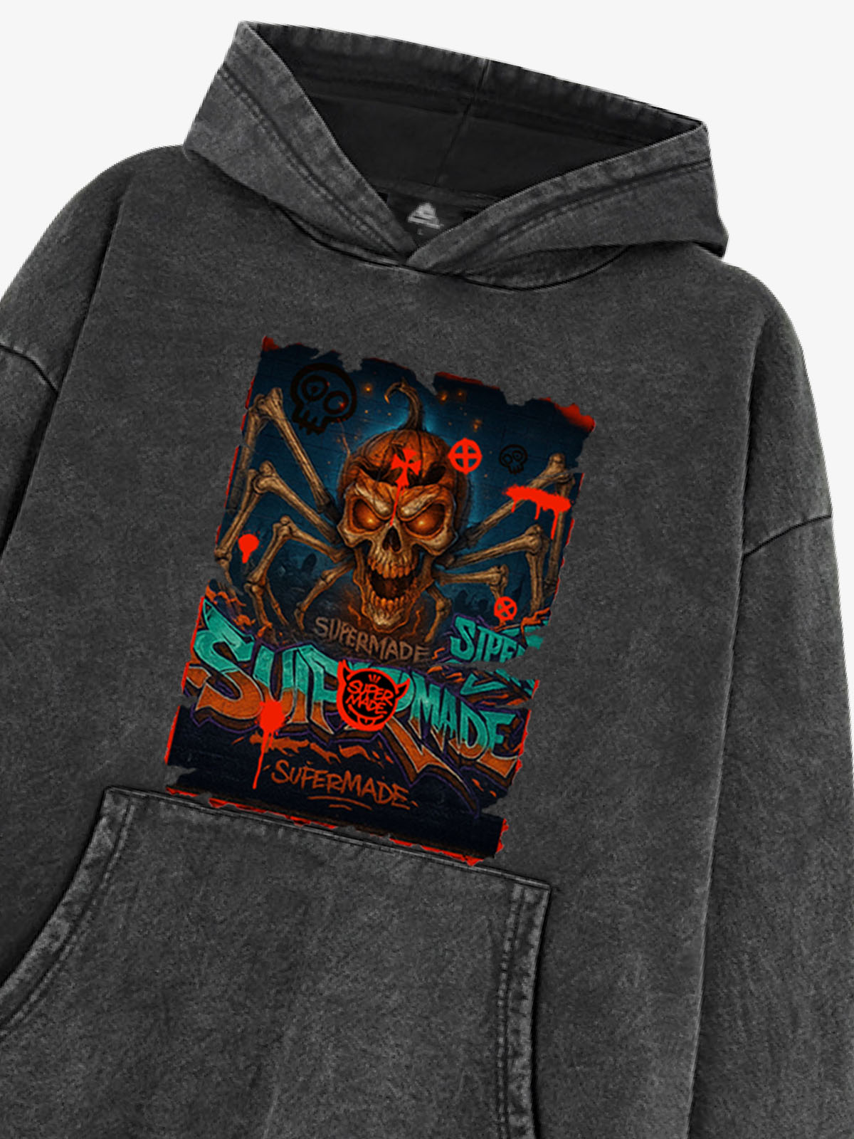 Bloody Dark Skull Spider Hoodie
