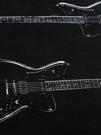 American Retro Rivet Design Street Hip-hop Long Sleeves T-shirt