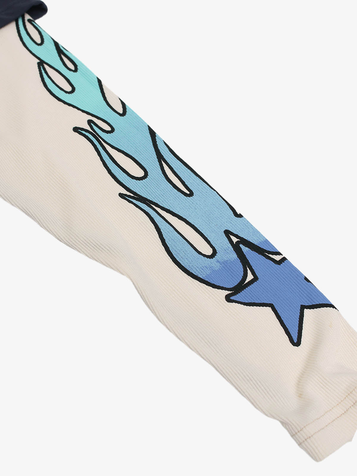 Gradient Letter Print Patchwork Faux Two-piece Long-sleeved T-shirt