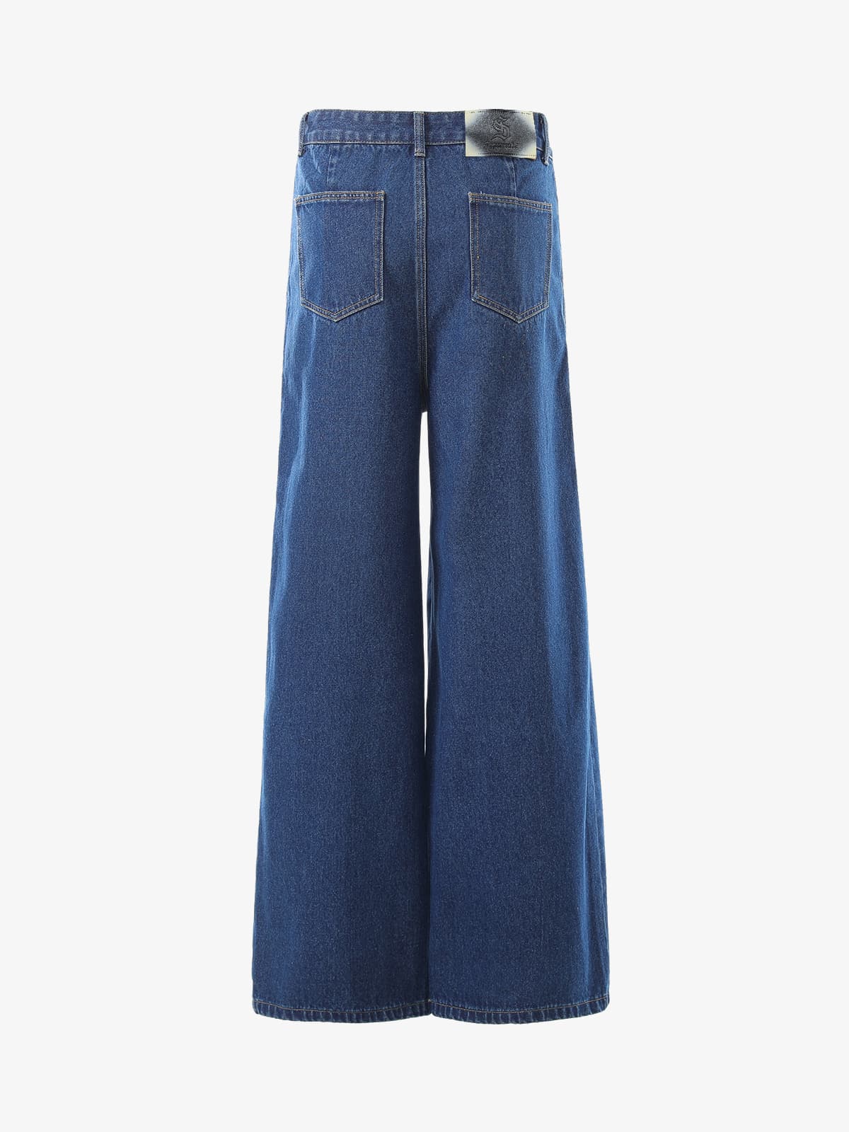 High-Waisted Wide-Leg Cargo Pants with Unique Pocket Design