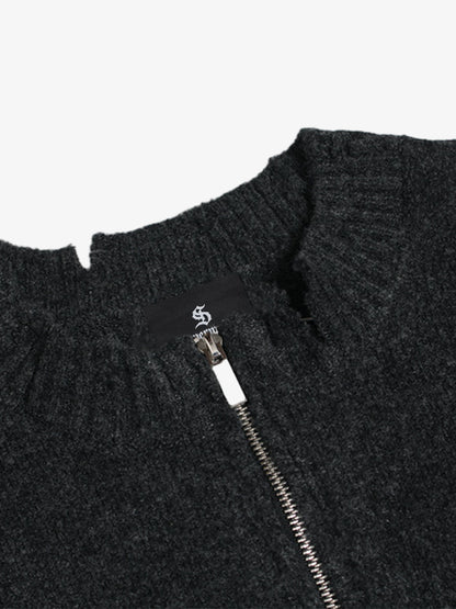 Stylish Half-Zip Knit Sweater for Men - Perfect for Casual and Outdoor Wear