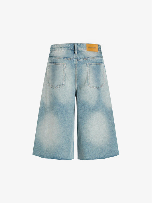 Vintage Raw Edge Cropped Jeans