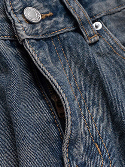 Wasteland Style Ink Splash Baggy Jeans