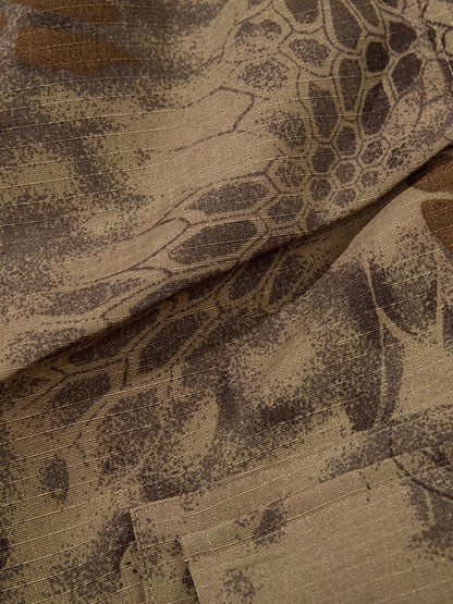 Camouflage Cargo Culottes with Adjustable Drawstring and Side Slits