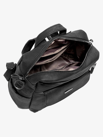 Suede Simple Dual-Use Large Capacity Backpack