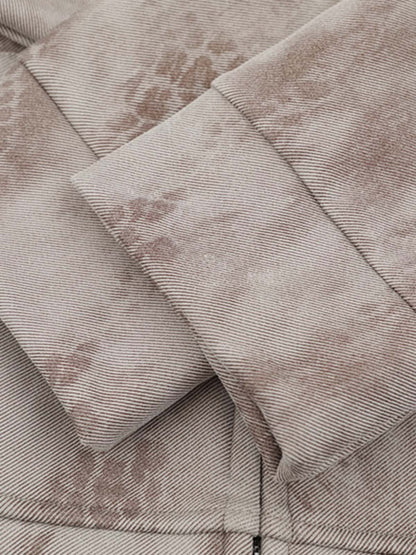 Leopard Print Hooded Jacket with Faux Fur Trim - Stylish and Warm Winter Outerwear