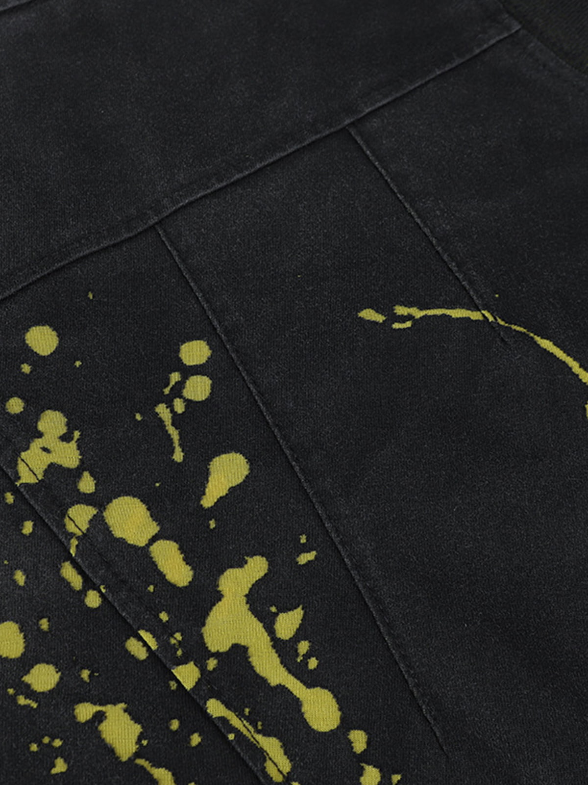 Stylish Black Long Sleeve Top with Pink Splatter Design for Modern Fashionistas