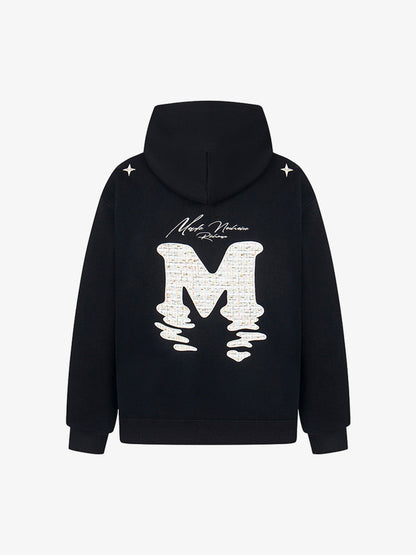 Stylish Hooded Sweatshirt with Embellished Lettering for Men and Women - Perfect for Casual Wear