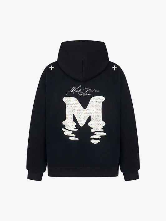 Stylish Hooded Sweatshirt with Embellished Lettering for Men and Women - Perfect for Casual Wear