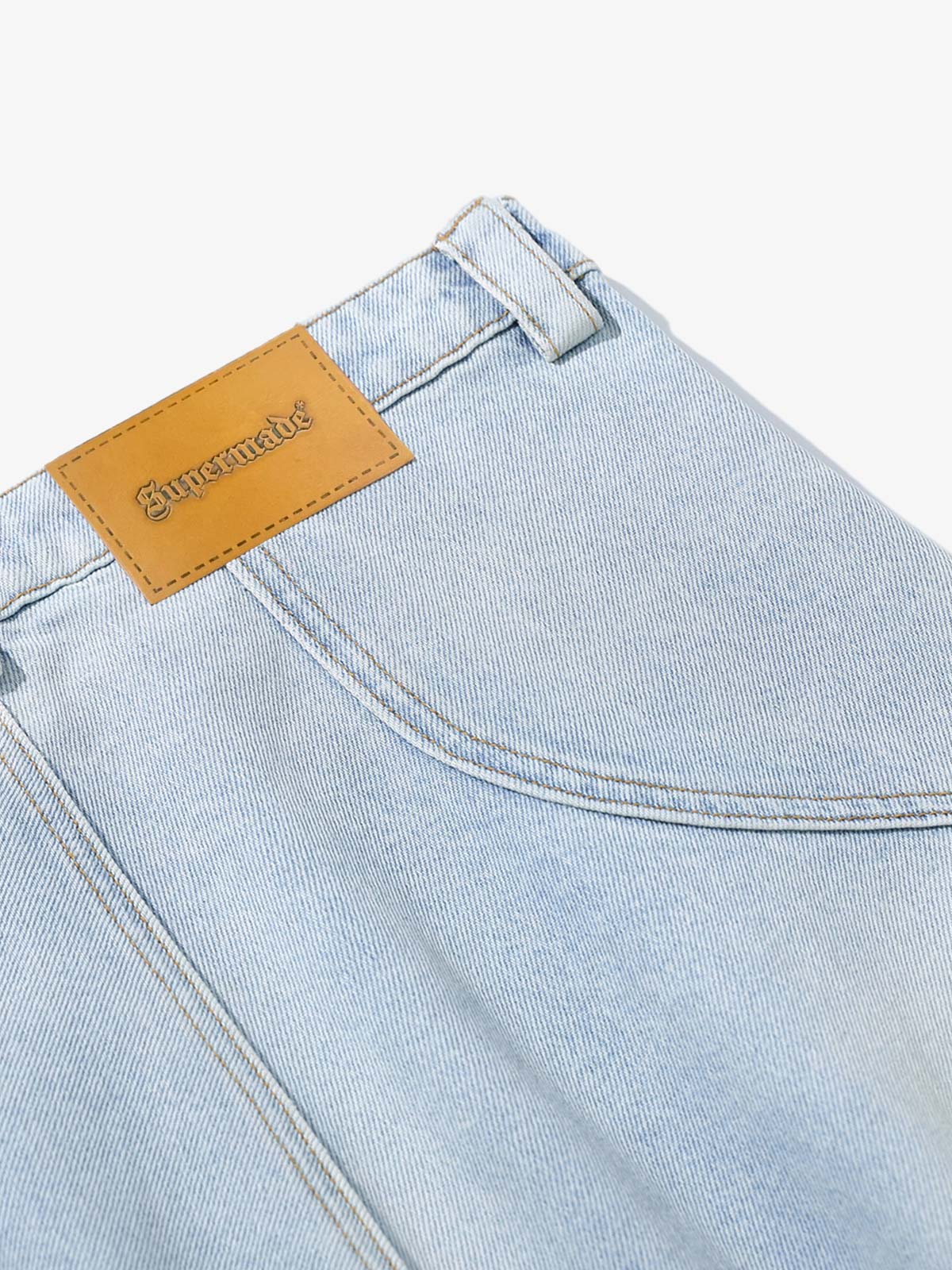 Wide-Leg Denim Trousers with Distressed Details for Everyday Style