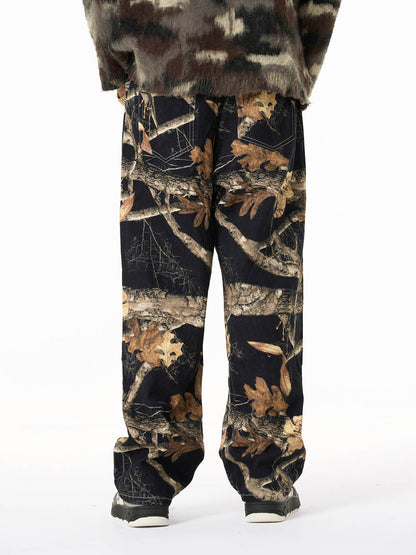 Unique Wide-Leg Denim Pants with Artistic Spider Design for Fashion Lovers