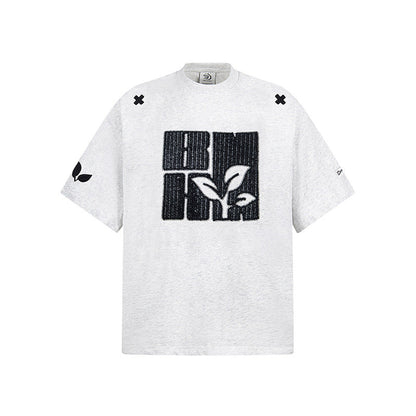 Embroidered Oversized T-Shirt Set