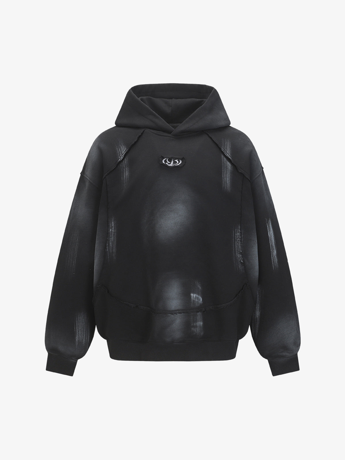 Trendy Tie-Dye Hoodie with Unique Distressed Design for Casual Wear